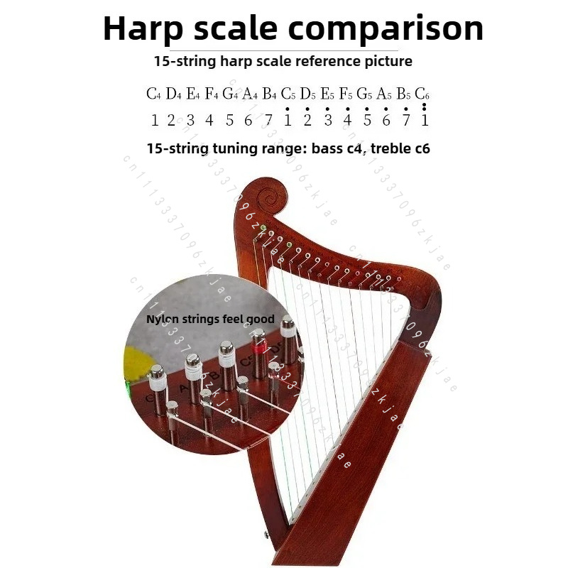 Handmade 15 Tone Harp Sound Th - Musical Instrument Sounds review and price