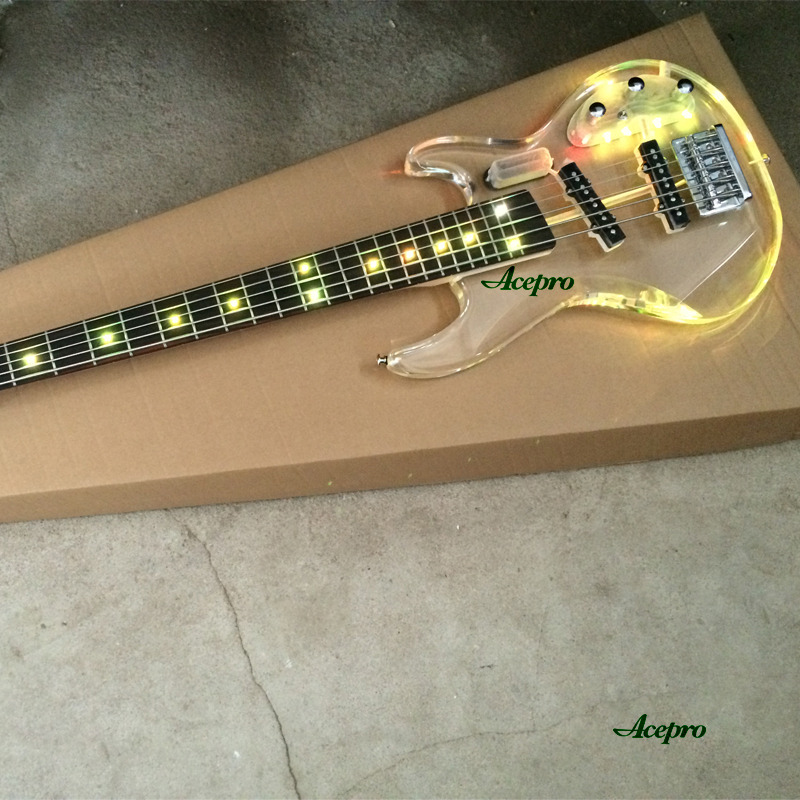 5 String Acrylic Electric Bass - Bass Guitar Fretless review and price