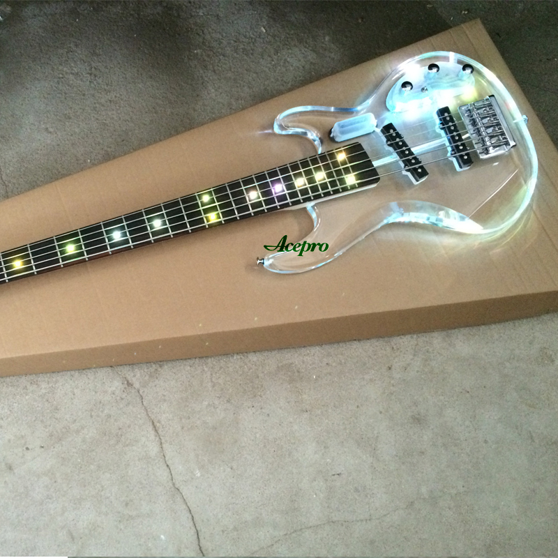 5 String Acrylic Electric Bass - Bass Guitar Fretless review and price