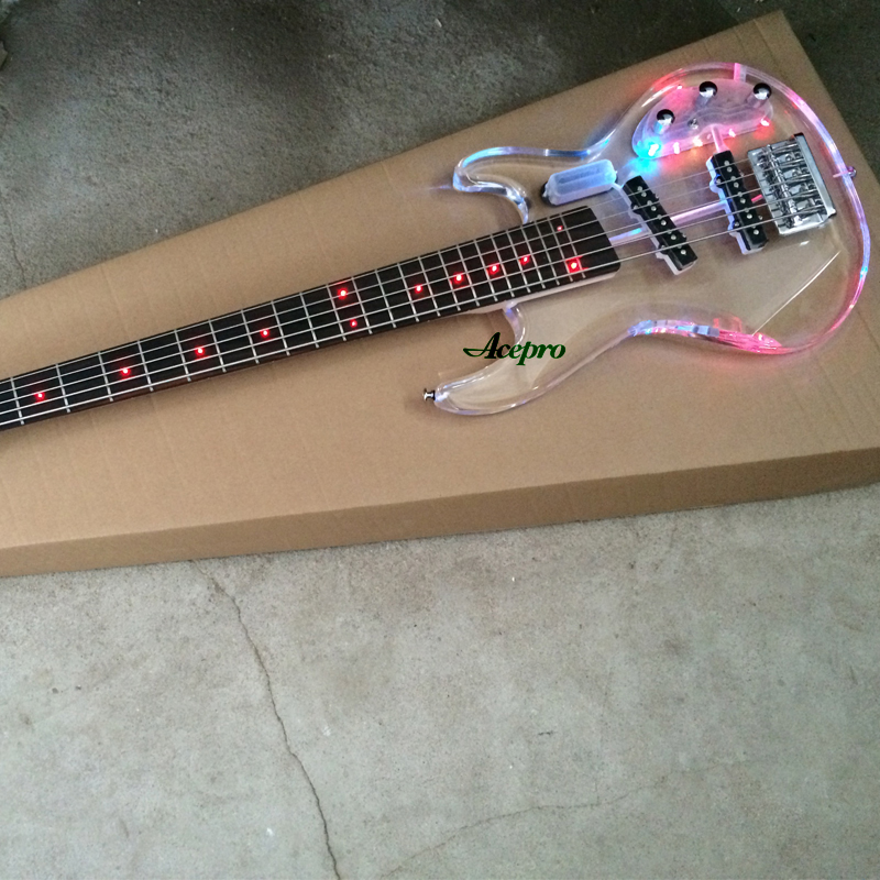 5 String Acrylic Electric Bass - Bass Guitar Fretless review and price