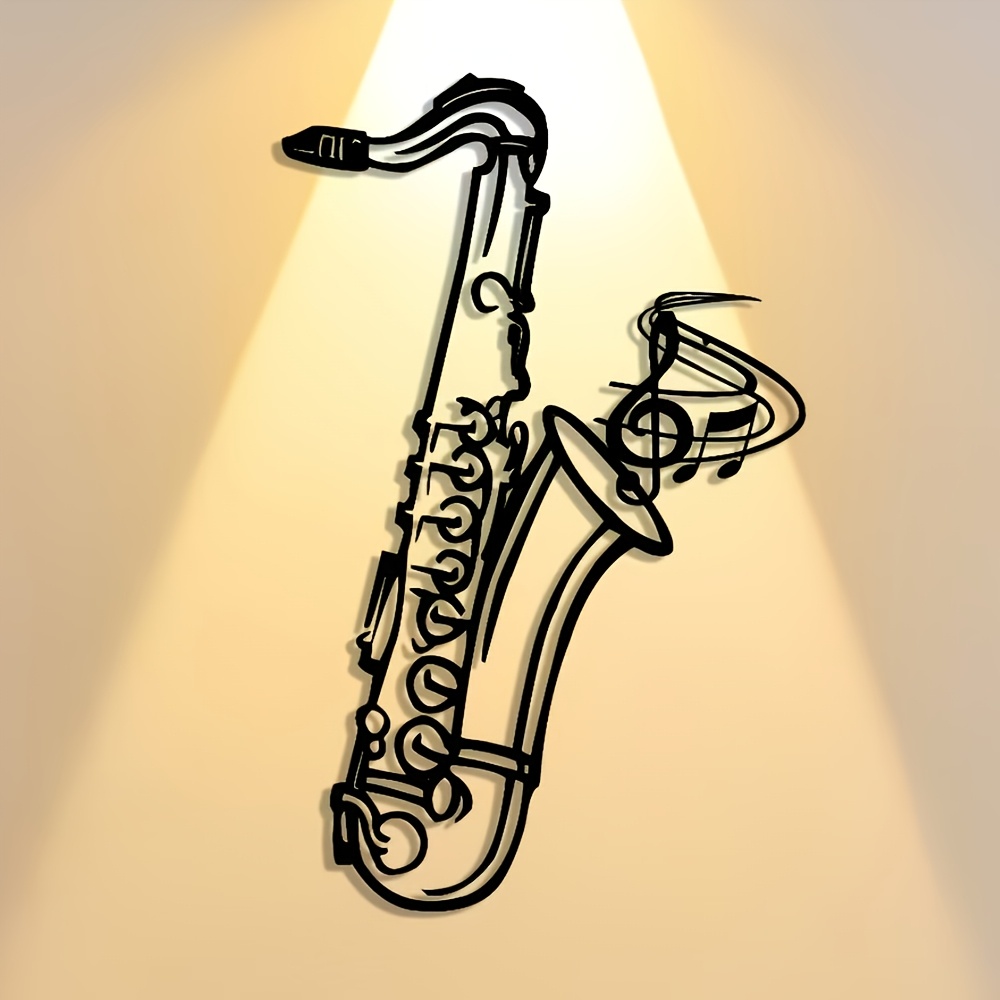 Metal Wall Art Saxophone Decor - Musical Instrument Image review and price