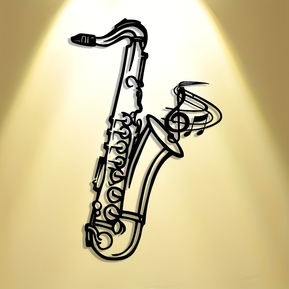 Metal Wall Art Saxophone Decor - Musical Instrument Image review and price