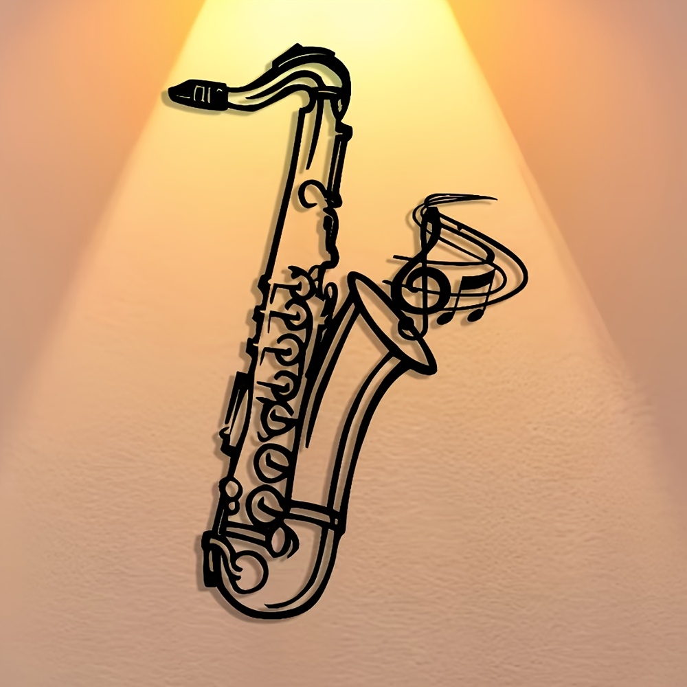 Metal Wall Art Saxophone Decor - Musical Instrument Image review and price