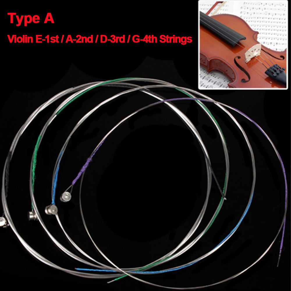4pcs/set Violin Strings E-A-D- - Musical Instrument Violin review and price