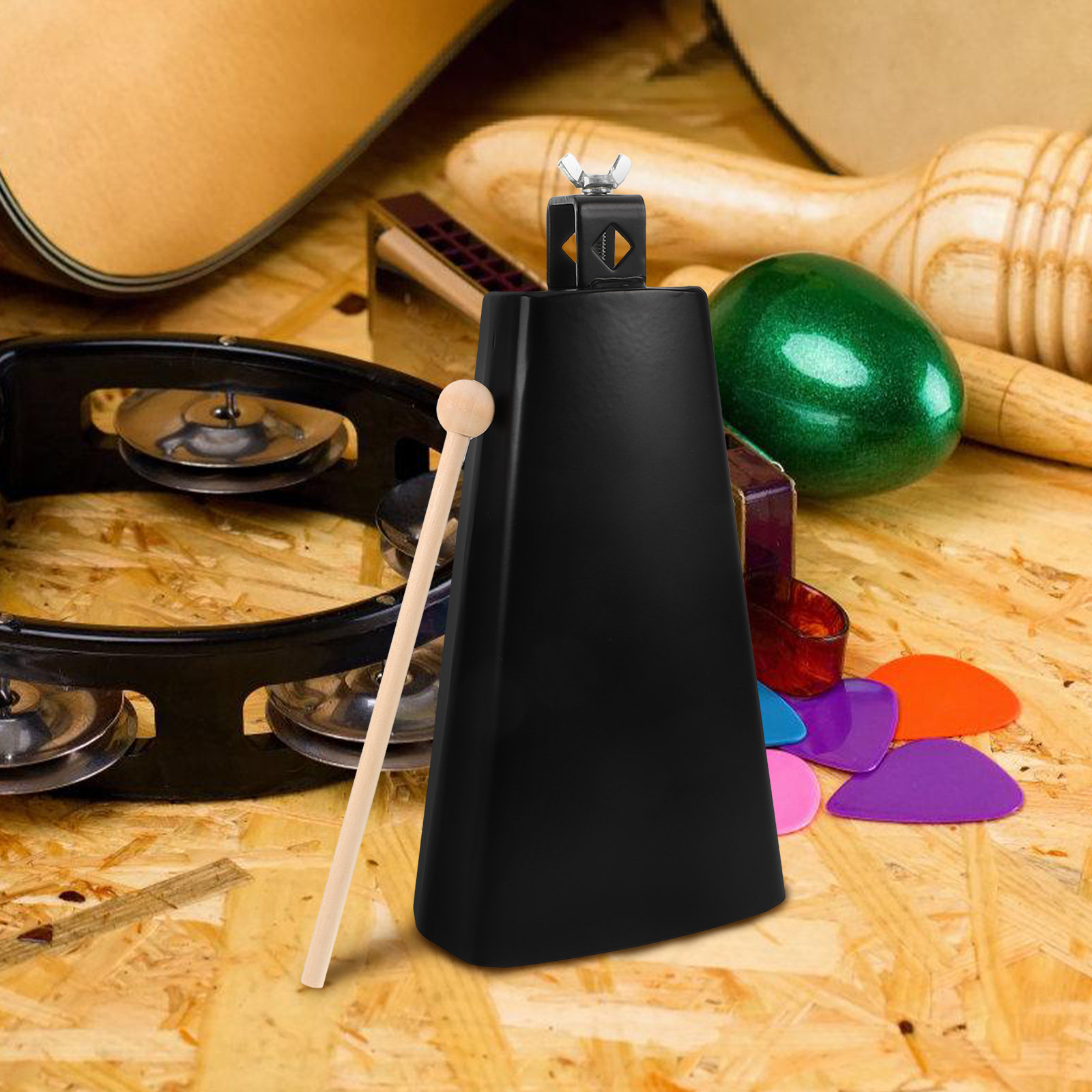 1Set Metal Cowbell Instrument  - Musical Instrument With Hand review and price