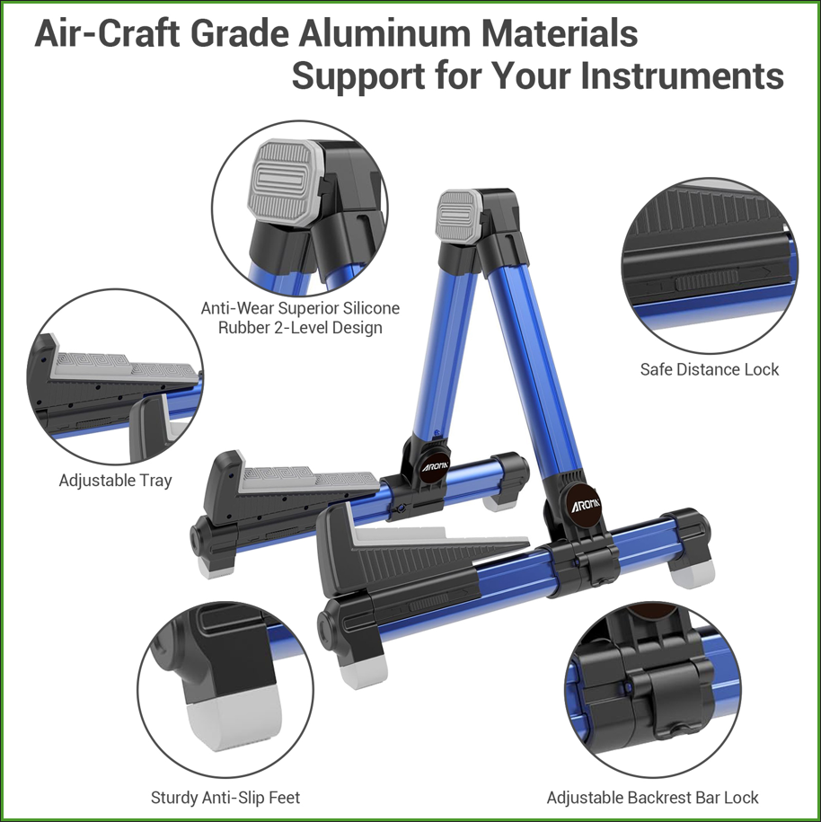 Foldable Aluminum Guitar Stand - Musical Instrument In English review and price