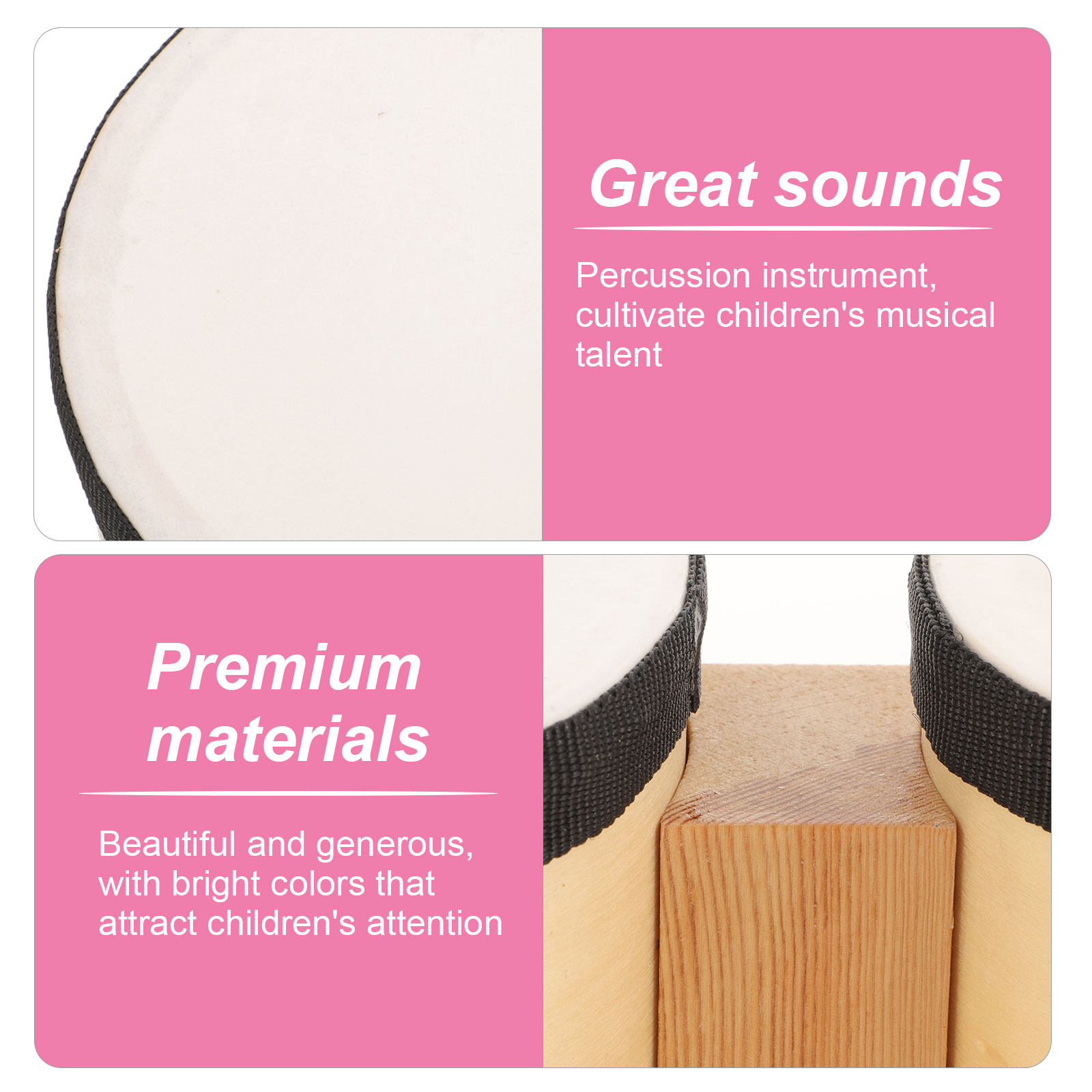 Drum Wooden Percussion Instrum - Musical Instrument With Hand review and price