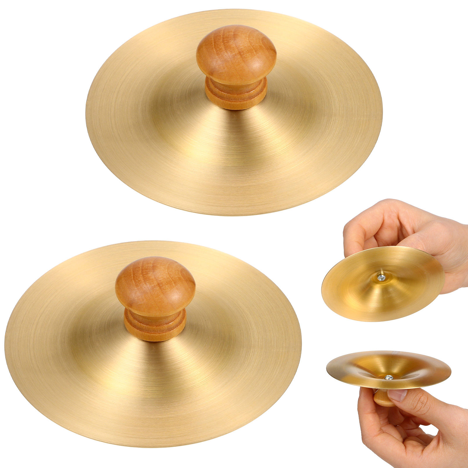 2Pcs Finger Cymbals Copper Sma - Musical Instrument With Hand review and price