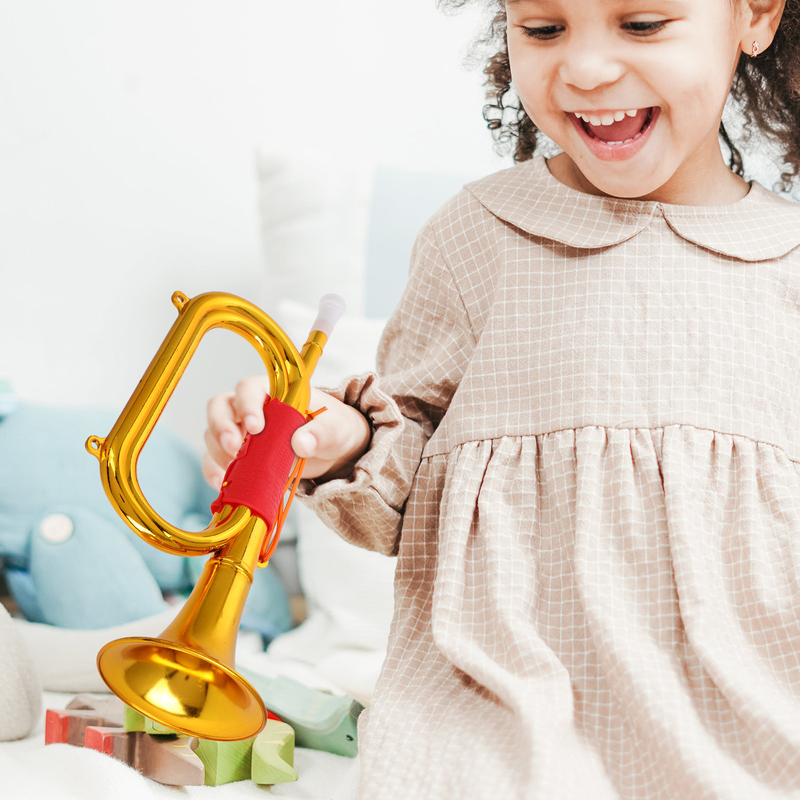 Plastic Bugle Kids Trumpet Gol - Musical Instrument Bugle review and price