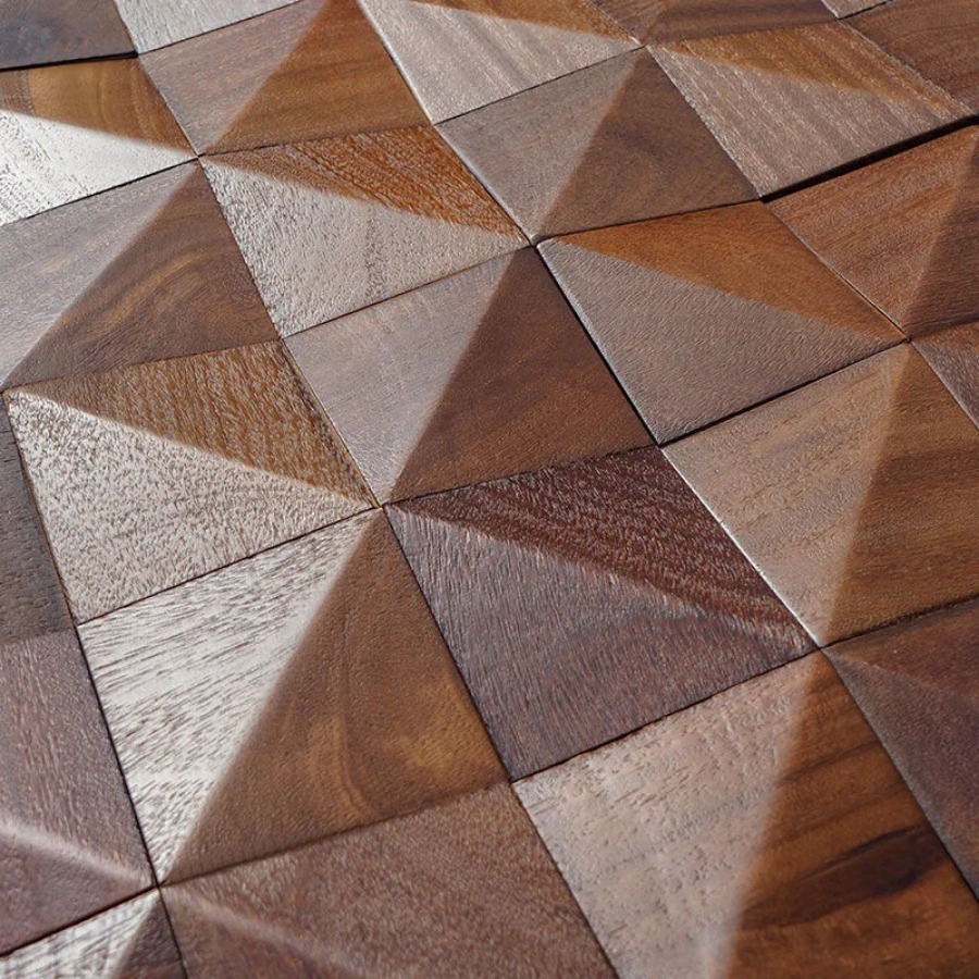 3D Triangle Solid Wood Mosaic  - Musical Instrument Image review and price