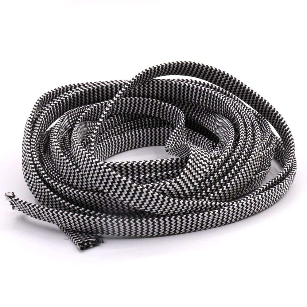 10M PP Braided Sleeving White  - Musical Instrument Image review and price