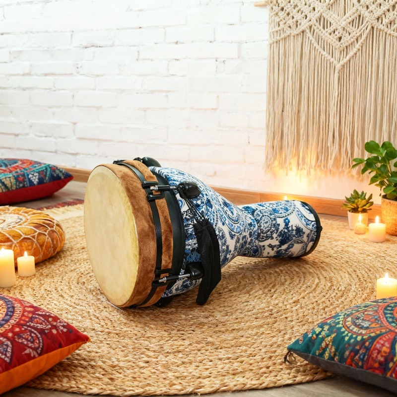 New 12-inch African drum mecha - Musical Instrument With Hand review and price