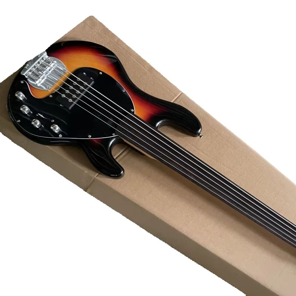 5 strings sunset bass guitar,  - Bass Guitar Fretless review and price