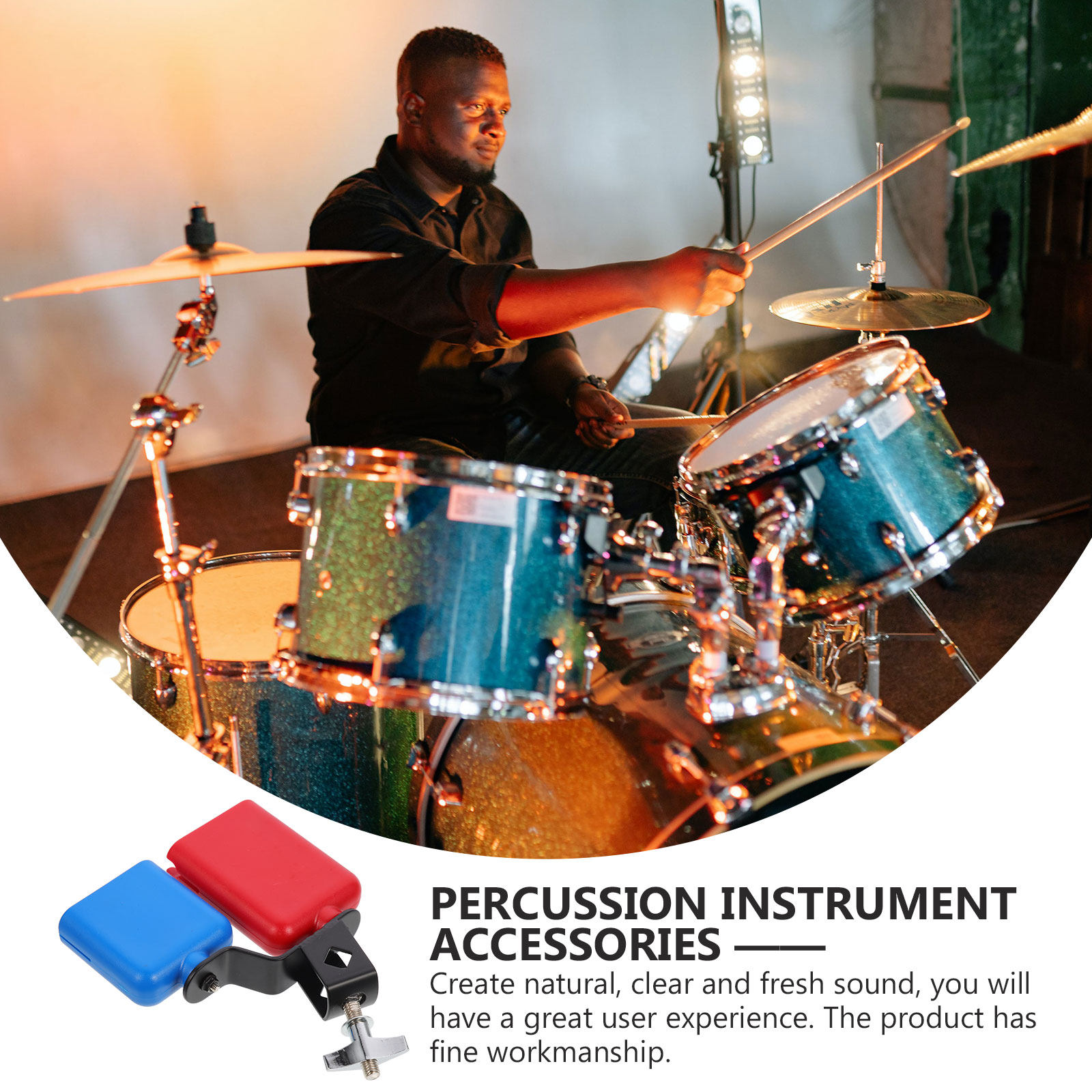 Professional Dual Cowbell Perc - Musical Instrument With Hand review and price